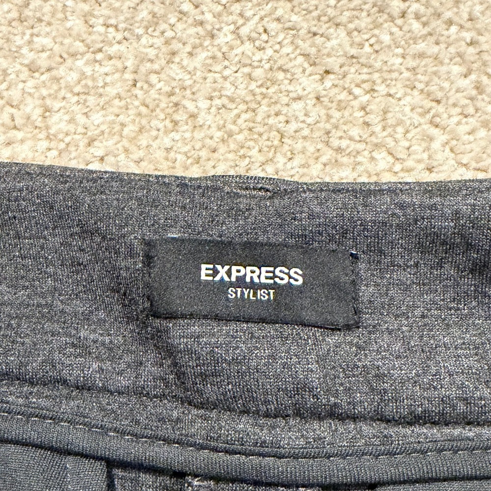Express Stylist Wide Leg Pants Womens 6R Gray High Rise Pleated Cuffed Trousers‎ - Picture 11 of 11